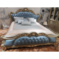 Conjunto de quarto de luxo, móveis extravagantes, conjunto de quarto de desejo de madeira de couro real